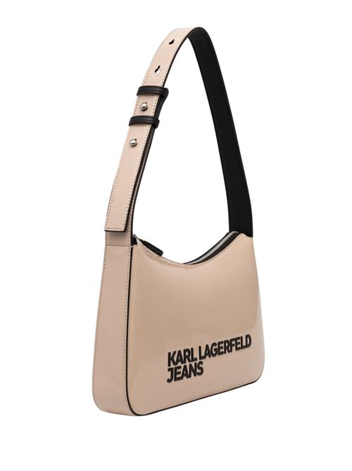 Borsa essential a mano di vernice beige Karl Lagerfeld jeans | A1W302501JH